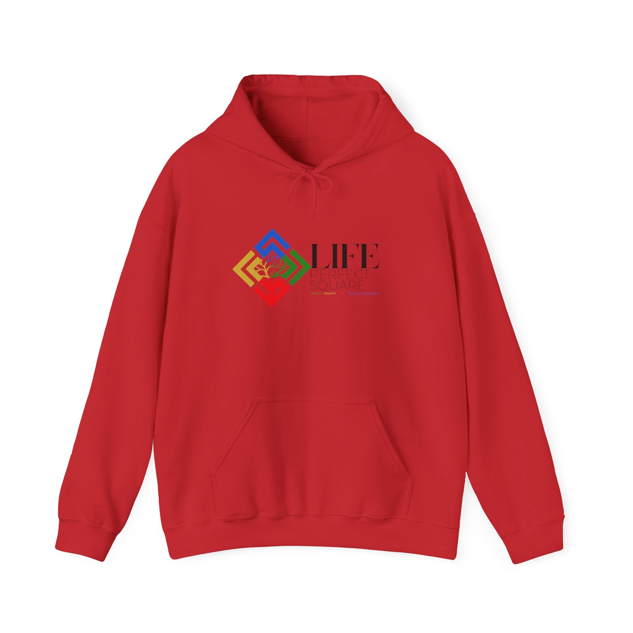 Life Logo Hoodie – Colorful Geometric Tree Design