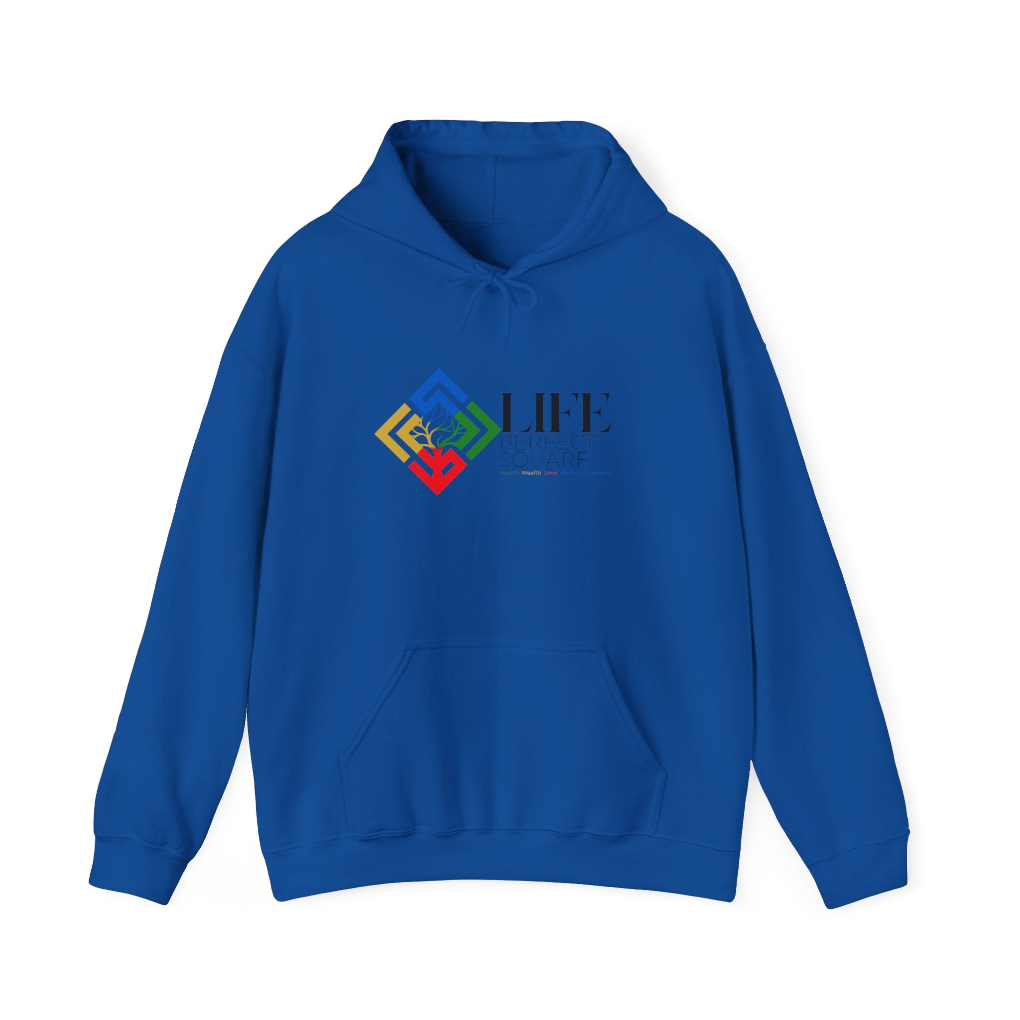 Life Logo Hoodie – Colorful Geometric Tree Design