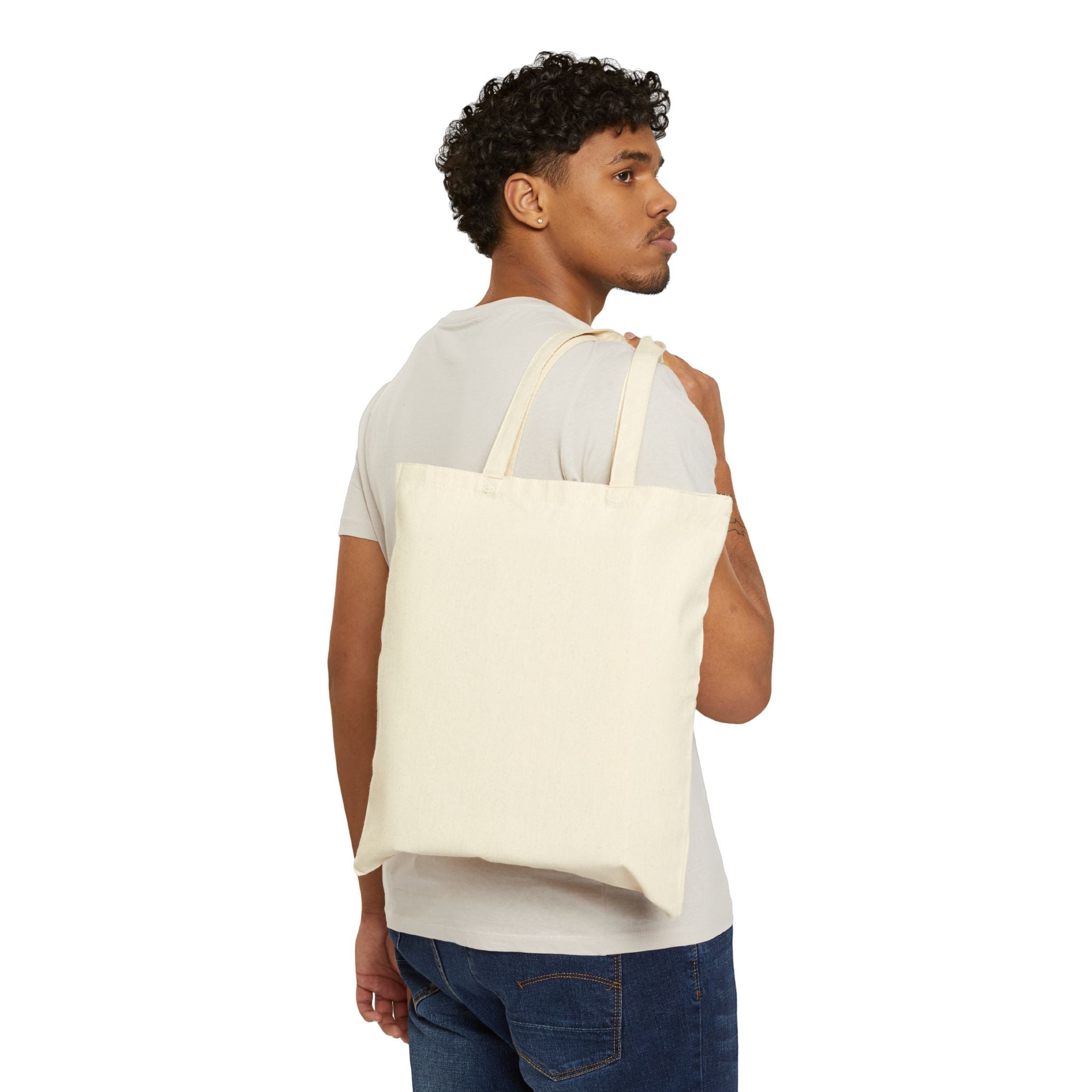 Life Geometric Logo Tote Bag | Cotton Canvas Eco Grocery & Everyday Tote